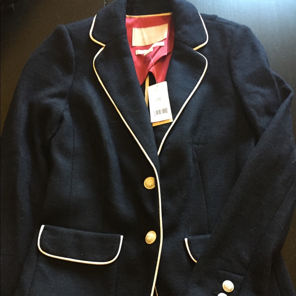 Banana Republic NWT Navy Blue Wool Blazer